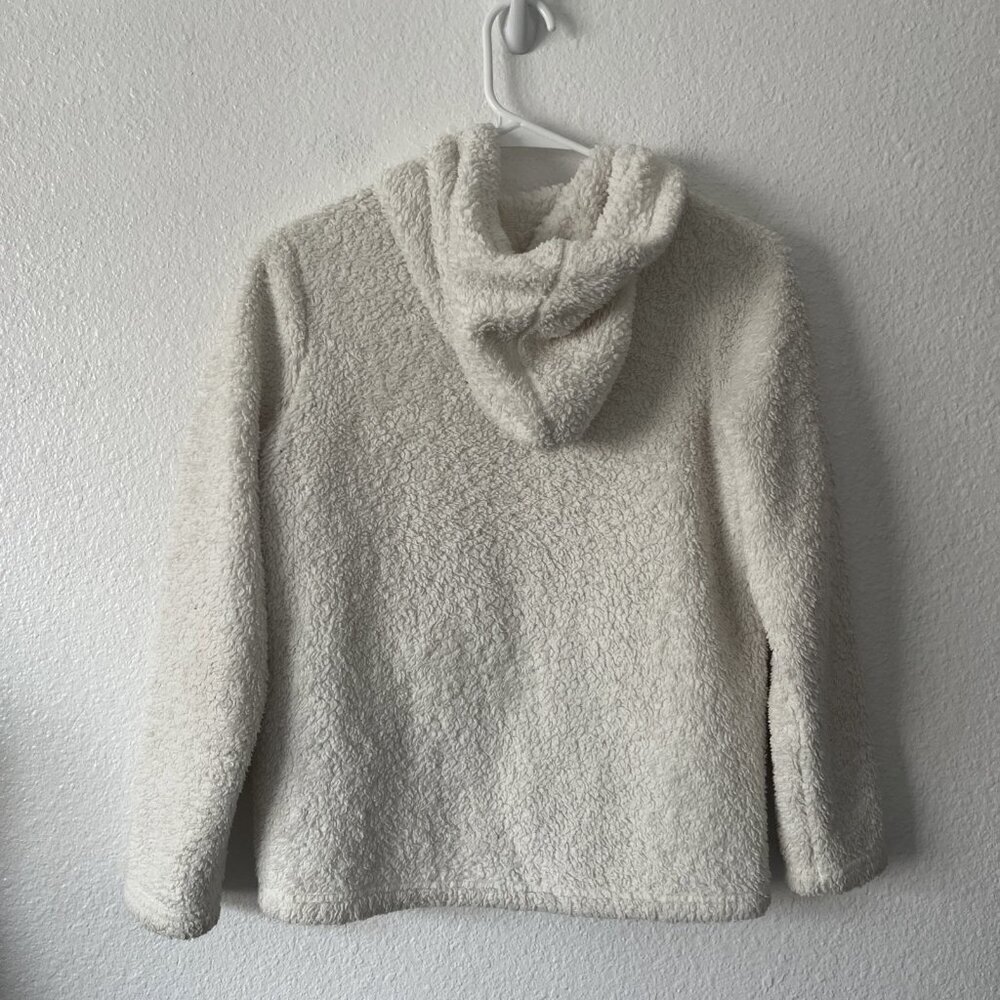 Patagonia Girls Ivory Sherpa Fleece Jacket Full Zip hoody size LARGE - Picture 7 of 7